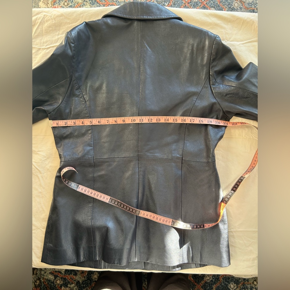 London Fog deep purple Leather Blazer - Picture 12 of 13